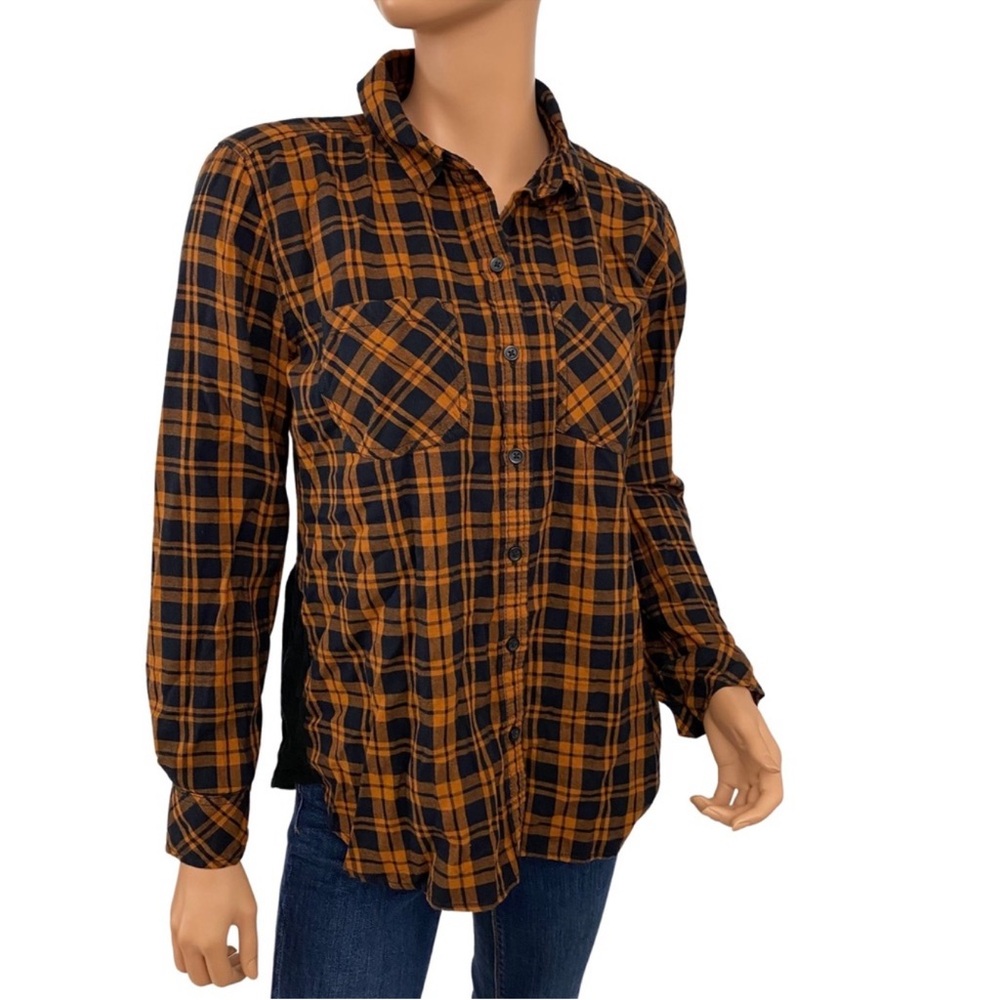 Beachlunchlounge plaid shirt size‎ medium NWOT